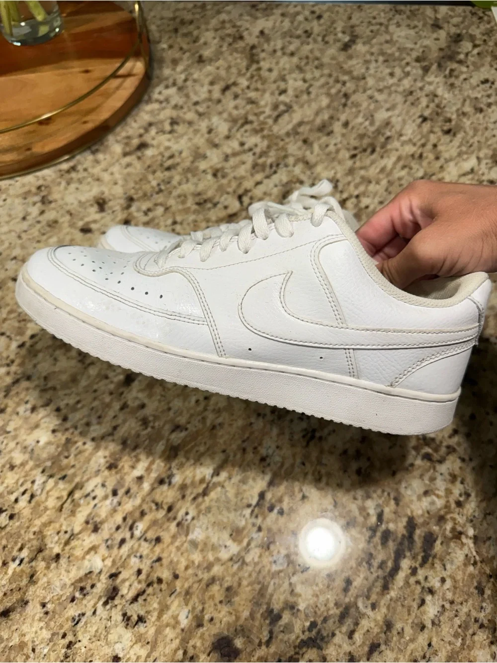 Nike White Low-Top Leather Sneakers — Clean Court Style
